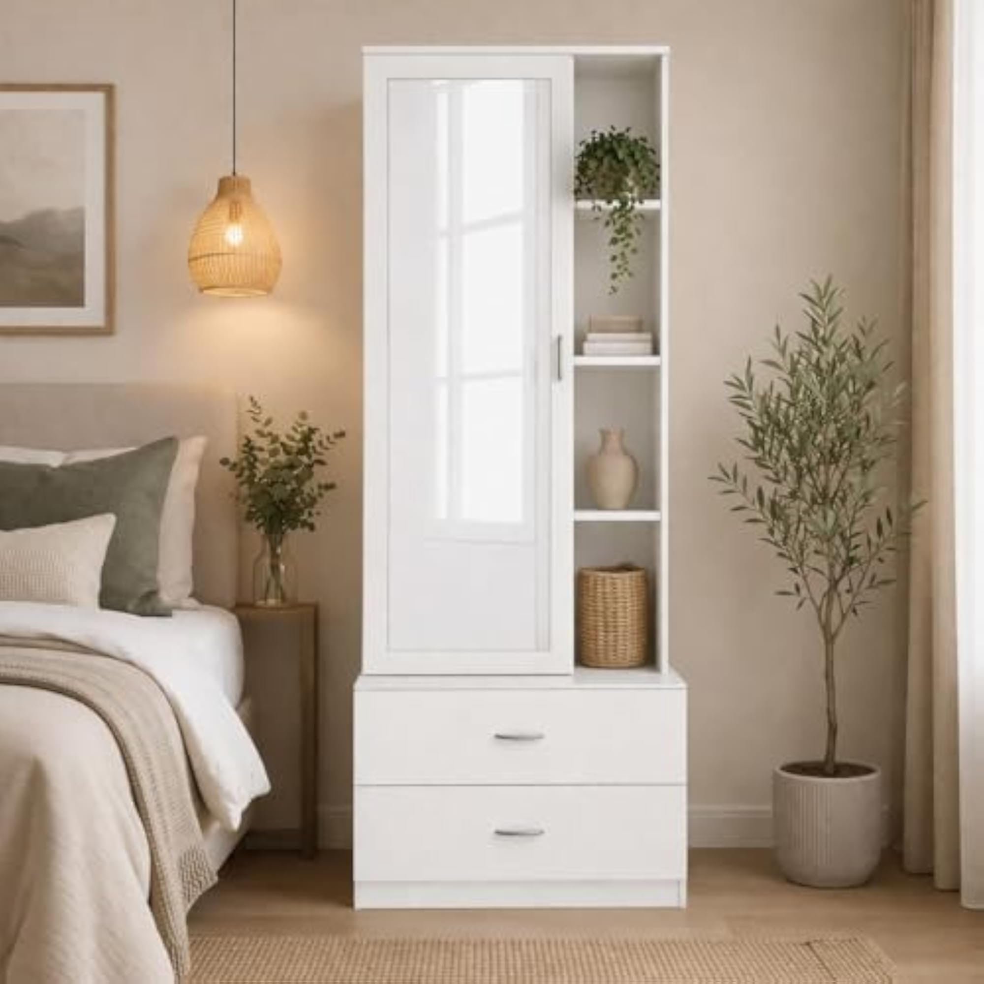 Dressing Table with Mirror and Drawers